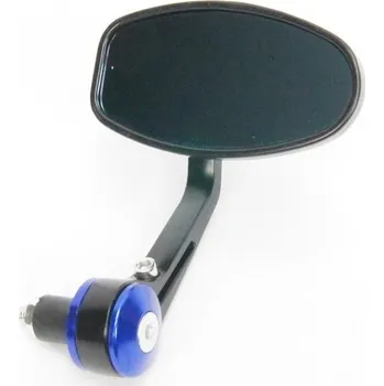 Zrcátko pro motocykl Ostatní Zrcátko do řídítek UNI L / P (Alu. černý držák - modrá zátka)