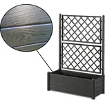 Stefanplast dekorativní vyvýšený záhon / truhlík s mřížkou 80 l / 100 cm, antracit