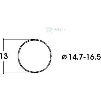 Volný čas H0 - bandáže na dvojkolí 14,7 - 16,5 mm, 10ks / ROCO 40071