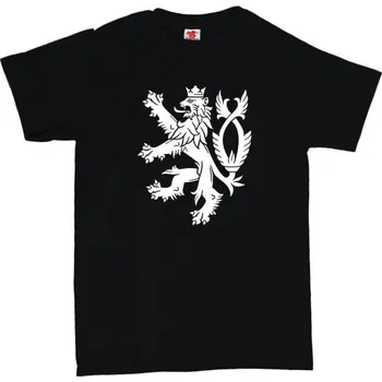 Žertovný předmět Český lev - pánské tričko s potiskem S černá - black