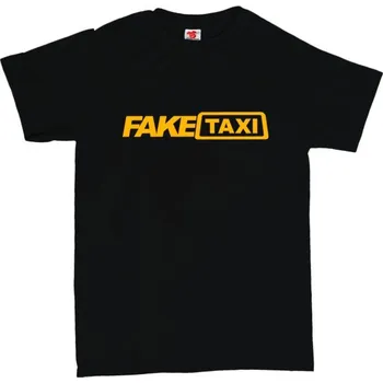 Žertovný předmět Fake Taxi - pánské tričko 3XL černá - black Žlutá - 418