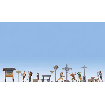 Modelová železnice H0 - Set 6 figurek, na horách / NOCH 16210