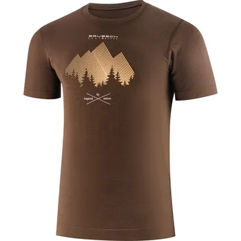 Pánské oblečení BRUBECK OUTDOOR WOOL PRO PÁNSKÉ TRIČKO S KRÁTKÝM RUKÁVEM SS1265M Barva: Hnědá, Velikost: M