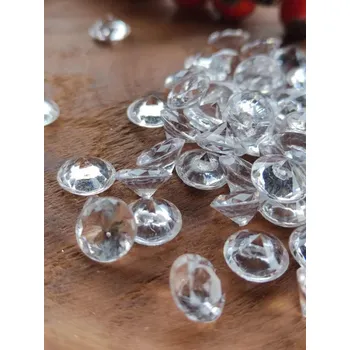 umělá květina Dekorační plastové diamanty Ø10 mm 1 krabička čiré