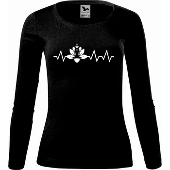 Dámské tričko DOBRÝ TRIKO Dámské bavlněné triko Tep jóga Velikost: 3XL, Barva: Černá