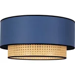 Duolla - Stropní svítidlo BOHO 1xE27/15W/230V pr. 45 cm modrá/ratan