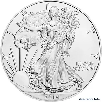 Stříbrná investiční mince 1 Oz 1 USD American Eagle