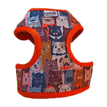Postroj pro psa POSTROJ FUNNY DOGS S VODÍTKEM 1x120 cm CAMON Barva: ORANŽOVÁ, Velikost: M