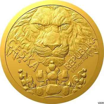 Sada zlatých mincí Český lev 2023 stand - 1/25, 1/4, 1/2, 1, 5, 10 oz, 1kg