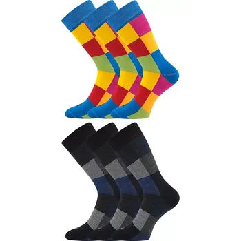 Pánská móda WOCUBE vlněné barevné společenské ponožky Lonka