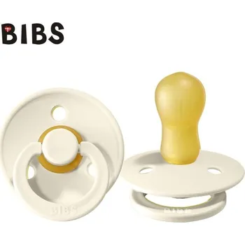 dudlíky Bibs Dudlík přírodní kaučuk kulatý třešinka 18+ ivory