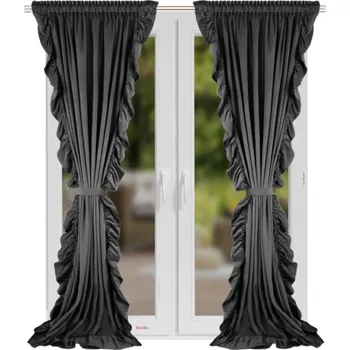 Fliying Sametový závěs Federica šedá 160x250 cm (cena za 1 kus)