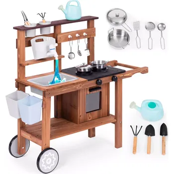 ECOTOYS TL814004 hnědá Dětská kuchyňka ECOTOYS TL814004 hnědá
