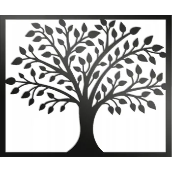 Obraz Kovový obraz Nástěnná dekorace prolamovaný Strom 90 cm