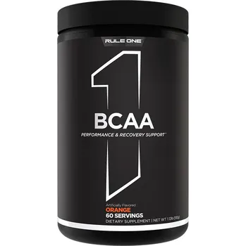 Aminokyselina Rule1 Prášek BCAA (510 g, Explodující pomeranč)