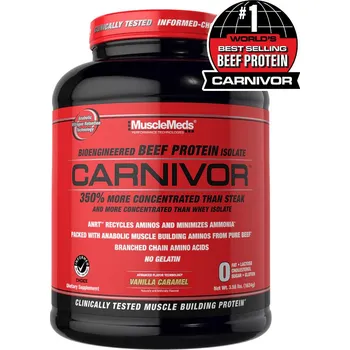 Protein MuscleMeds Carnivor™ - Hydrolyzovaný hovězí protein (1624 g, Vanilkový karamel)
