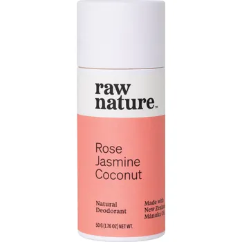 Raw Nature Natural Deodorant, přírodní deodorant, růže, jasmín, kokos, 50 g