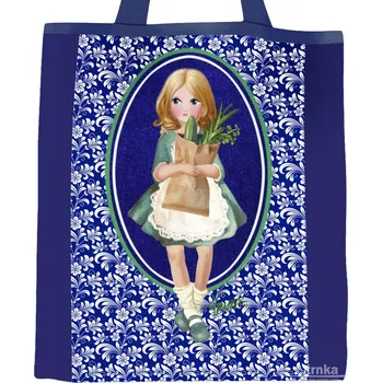 Nákupní taška Plátěná nákupní taška džínová, Proto jsem tak štíhlá