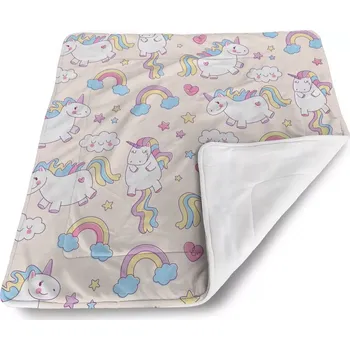 deka Sablio Dětská deka pro miminko Jednorožci - 80x100 cm