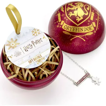 Vánoce Distrineo Vánoční koule Harry Potter s náhrdelníkem - Nebelvír 8 cm 1 ks