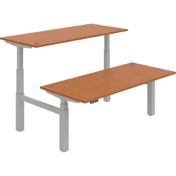 Kancelářský vozík HOBIS párový výškově stavitelný stůl 180 cm, paměť.ovlad. - MOTION DUAL MSD 3M 1800, třešeň + doprava zdarma