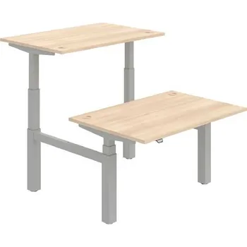 Kancelářský vozík HOBIS párový výškově stavitelný stůl MOTION DUAL MSD 3 1200, stand.ovládání, akát + doprava zdarma