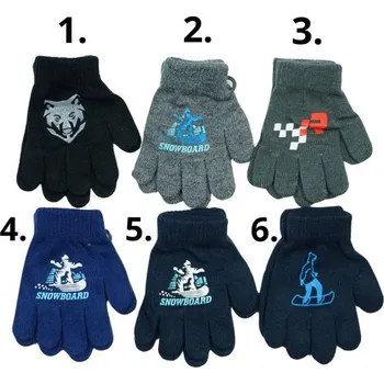 Rukavice Chlapecké pletené rukavice Gloves MS063