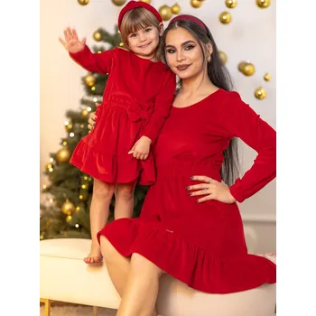 Dámské šaty Šaty máma a dcera VSB VELVET RED