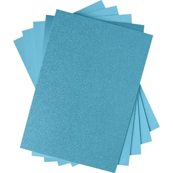 Umělecký papír Sizzix Třpytivý papír sada A4 - modrá 230g/m2 (50ks)