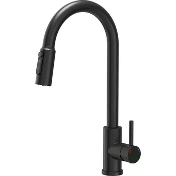 Vodovodní baterie Quadron Cindy baterie pro vodní filtr stojící černá 52140BLM