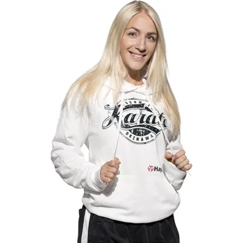 Pánská mikina Mikina s kapucí HAYASHI Karate Okinawa - bílá, 893-10 XL