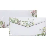 Ozdobné obálky hladké - DL, 120 g/m2, motiv květin, 10 ks