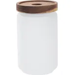 Skleněná dóza s dřevěným víčkem - 750 ml sublimace termotransfer