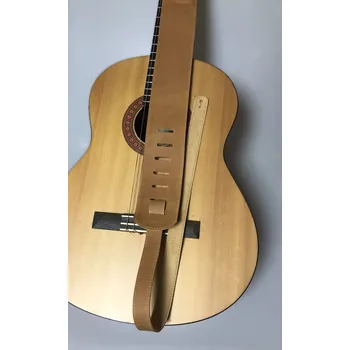 Kytarový popruh Kožený popruh na kytaru béžový (Kožený popruh na kytaru béžový / leather guitar strap )