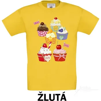Dětská móda Tričko dětské KR, Muffiny Barva: Žlutá, Velikost: 122