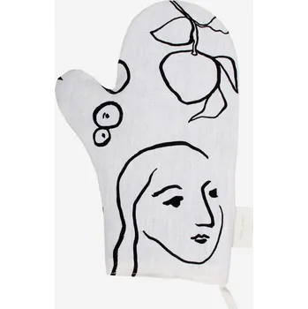Chňapka Saana ja Olli Kuchyňská rukavice Onnenmaa bílá bílá