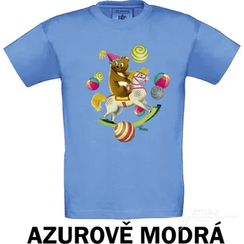Chlapecké tričko Tričko dětské KR, Míša Kulička Barva: Azurově modrá, Velikost: 110