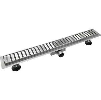 sprchový žlab EBS Strip Odtokový sprchový žlab 80 cm s roštem a sifonem, nerez ZLAB80ST