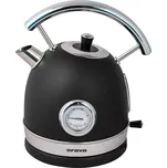 ORAVA Hiluxe-5 Retro konvice s analogovým teploměrem, černá