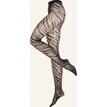 Dámské punčochy Wolford Dámské Jemné Punčocháče Tiger, 9180 black/black, 40