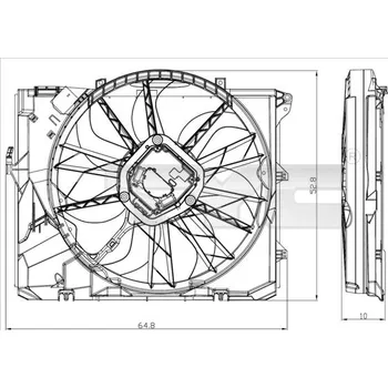 Chladič motoru Větrák, chlazení motoru TYC 803-0012