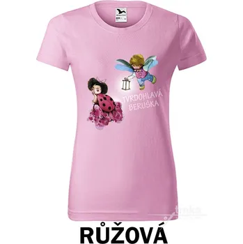 Dámské tričko Tričko dámské Zlobivá beruška Barva: Růžová, Velikost: M