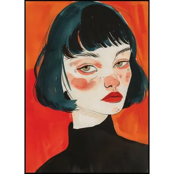 Plakát Jen tak z lásky Plakát Dívka v červené Rozměr plakátu: A4 (21 x 29,7 cm)