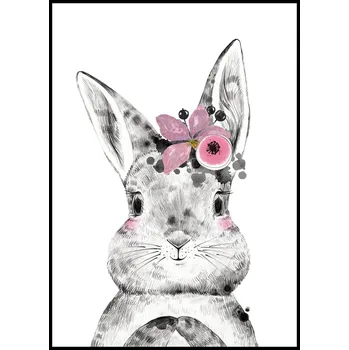 Plakát Jen tak z lásky Plakát Zajíček Rozměr plakátu: A4 (21 x 29,7 cm), Varianta zajíčka: Zajíček s kytičkou