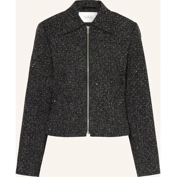 Dámské sako Y.A.S. Dámská Bunda S Ozdobnými Kamínky, černá / stříbrná, 38