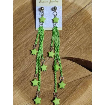 Náušnice Náušnice hvězdičky barva zelená