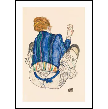 Plakát Jen tak z lásky Plakát Egon Schiele - Sedící žena Rozměr plakátu: A4 (21 x 29,7 cm)