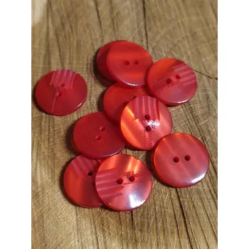 Knoflík Knoflík s nápisem Fashion větší barva červená