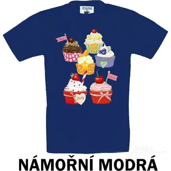 Pánské tričko Tričko UNI Muffiny Barva: Námořní modrá, Velikost: S