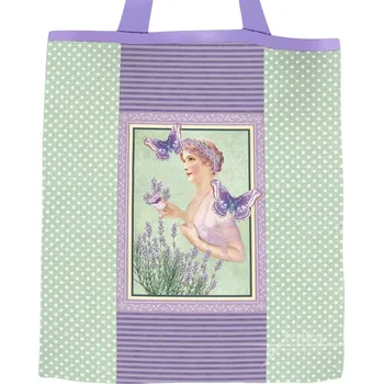 Nákupní taška Plátěná nákupní taška, Levandule a motýli